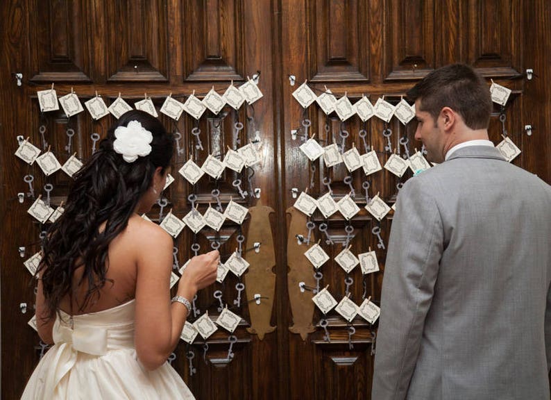 50 EcoFriendly Seed Paper Skeleton Keys Wedding Favors  image 3