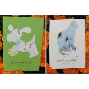 Pet Sympathy Card Plantable Dog or Cat Forget Me Not Flower Seeds Bild 3