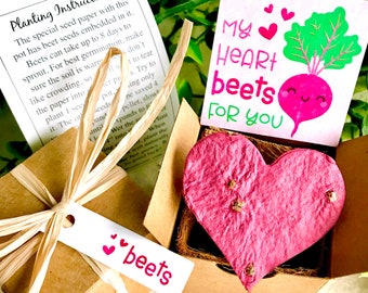 My Heart Beets for You - Beet Seed Planting Kit - Offbeat creative cute and fun!