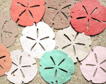 30 BIG Seed Paper Sand Dollars - Beach Wedding Favors - Plantable Seed Paper Shells - Destination Wedding