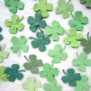 200 coriandoli di carta con semi a forma di quadrifoglio - San Patrizio