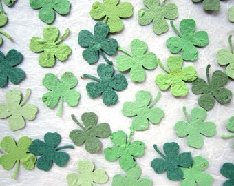 100+ Seed Paper Clovers Irish Wedding Favors - Plantable Flower Seed Four Leaf Clovers - Lucky in Love Shamrocks