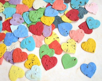 200+ Herb Seed Bomb Hearts Plantable Seed Paper Confetti Hearts - Wedding Favors - Basil Dill Chives Parsley Thyme Oregano