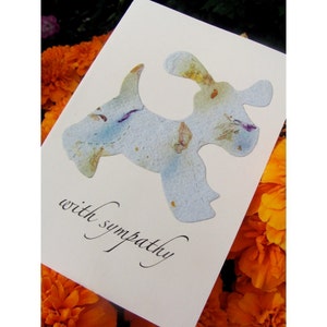 Pet Sympathy Card Plantable Dog or Cat Forget Me Not Flower Seeds Dog