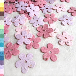 100+ Seed Paper Confetti Flowers - Daisy Wedding Favors - Flower Seed Plantable Paper Daisies - Blush Pink Rose White