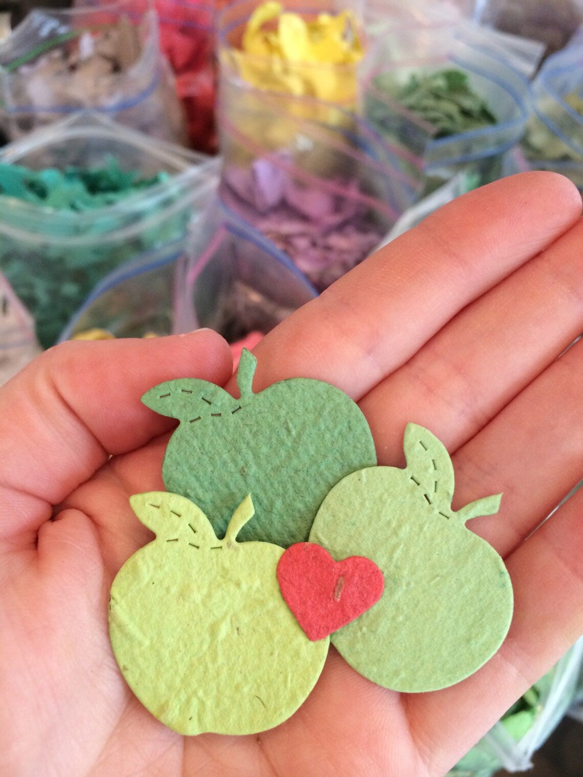 100 Plantable Confetti Apples Flower Seed Paper Spread the Etsy