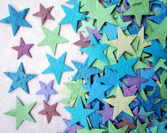 100+ Seed Paper Stars Confetti - Flower Seed Stars Plantable Paper