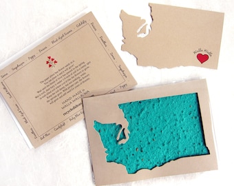 Washington State Seed Paper Gift Card - Plantable Flower Seeds