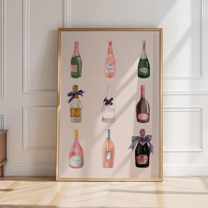 シャンパンボトル デジタルウォールアート シャンパンウォールデコレーション シャンパン愛好家アート バーカートプリント モダンホームデコレーション 印刷可能