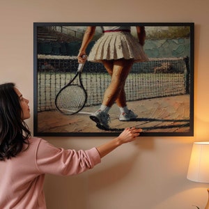 Tennis Player Digital Wall Art Textured Digital Print Tennis Player Lover Modern Sports Poster Wall Decor Gift for Tennis Player Printable