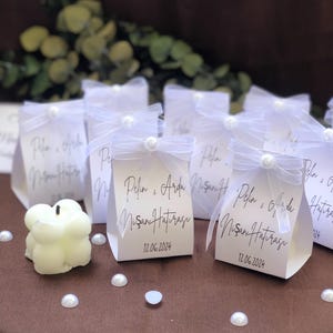 Bubbelkaars, gepersonaliseerde kaars, met parel versierde kaars, huwelijkskaars, kaartkaars, doopkaars, witte kaars, Moederdagcadeau