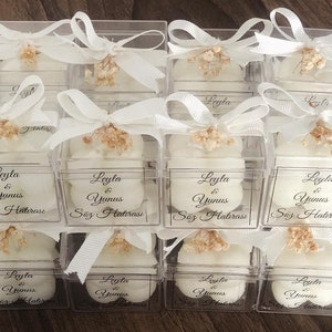 Gastgeschenke für Hochzeit, weiße Kerze, Brautparty, personalisierte Kerze, Hochzeitskerze, Brautjungferbevorzugungen, Kerze für besondere Anlässe,