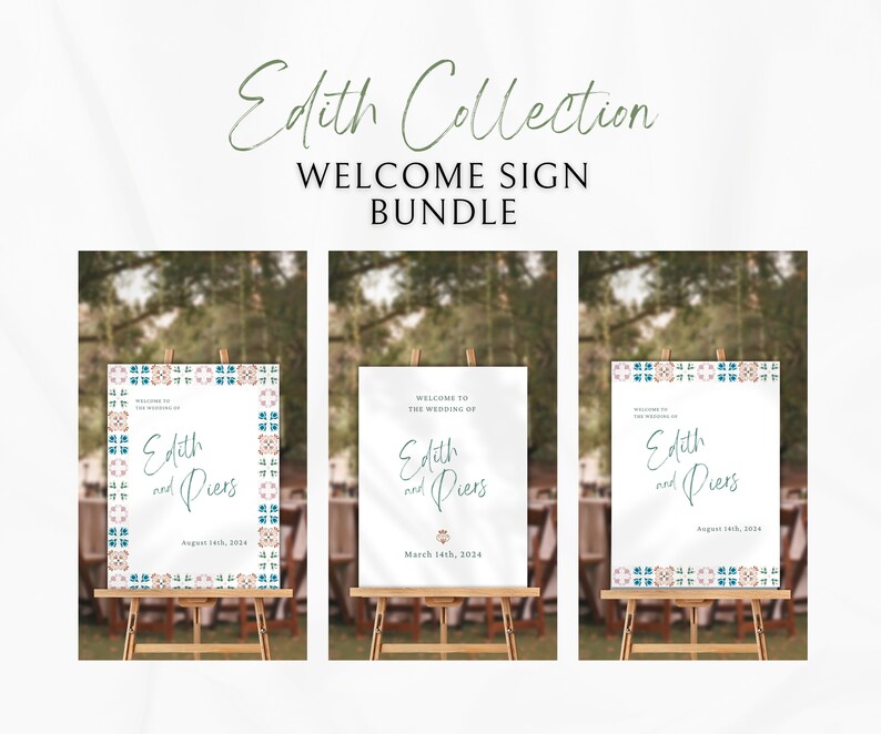 Editable - Wedding Welcome Sign Template, Boho, Beach, Destination ...