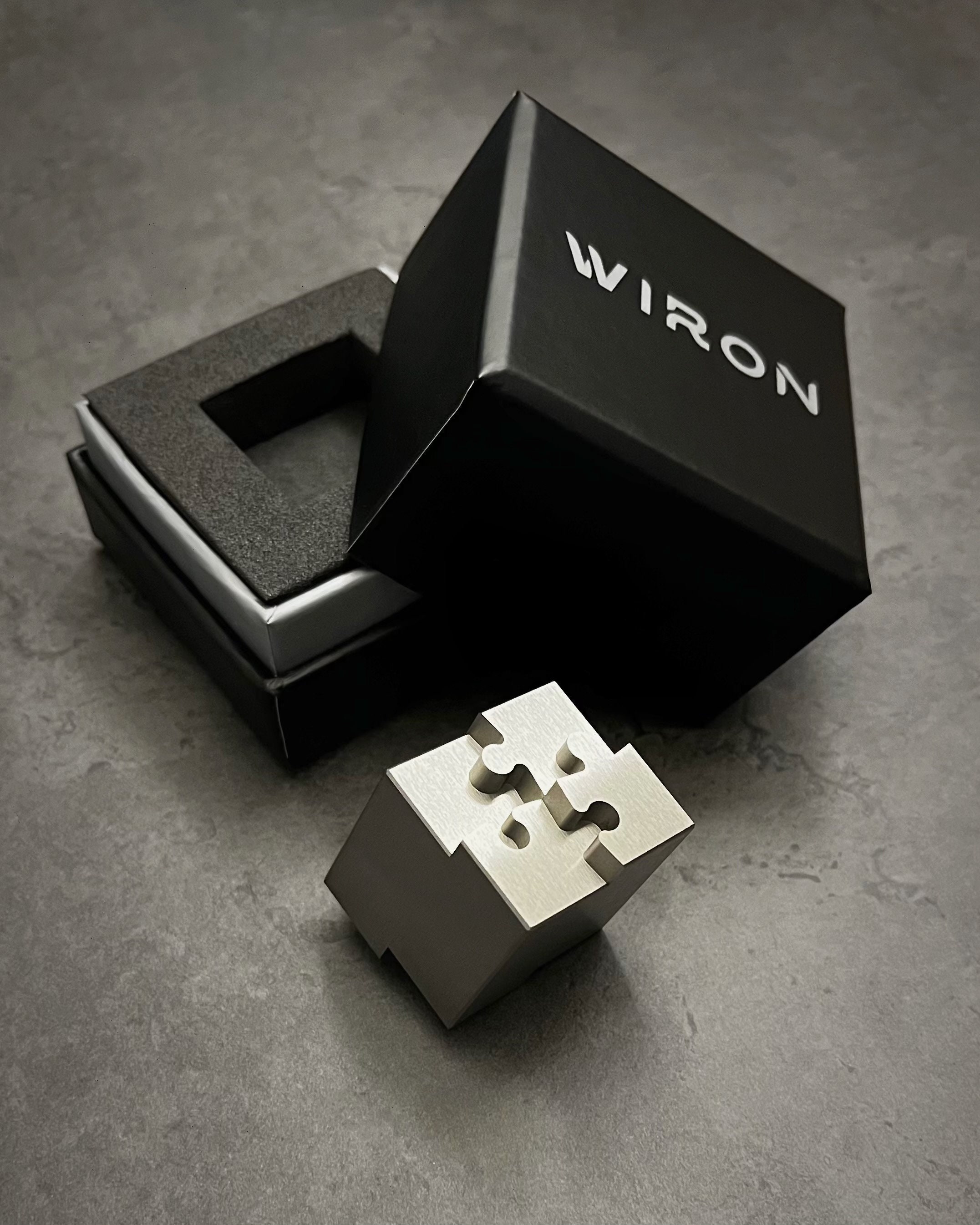 Wiron Cube™ Wire EDM Jigsaw Puzzle Pieces High Precision Fidget Desk