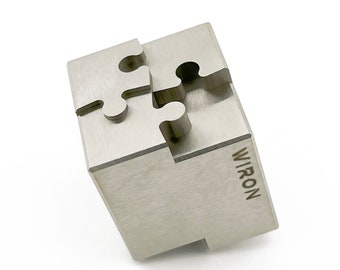 Wiron Cube™ - Wire EDM Jigsaw Puzzle Pieces - High Precision Fidget Desk Toy - Zero Tolerance Machining Cube.