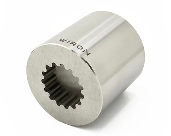 Wiron Cube™ - Wire EDM Cylindrical Gear Drop - High Precision Fidget Desk Toy - Zero Tolerance Machining Cylinder.