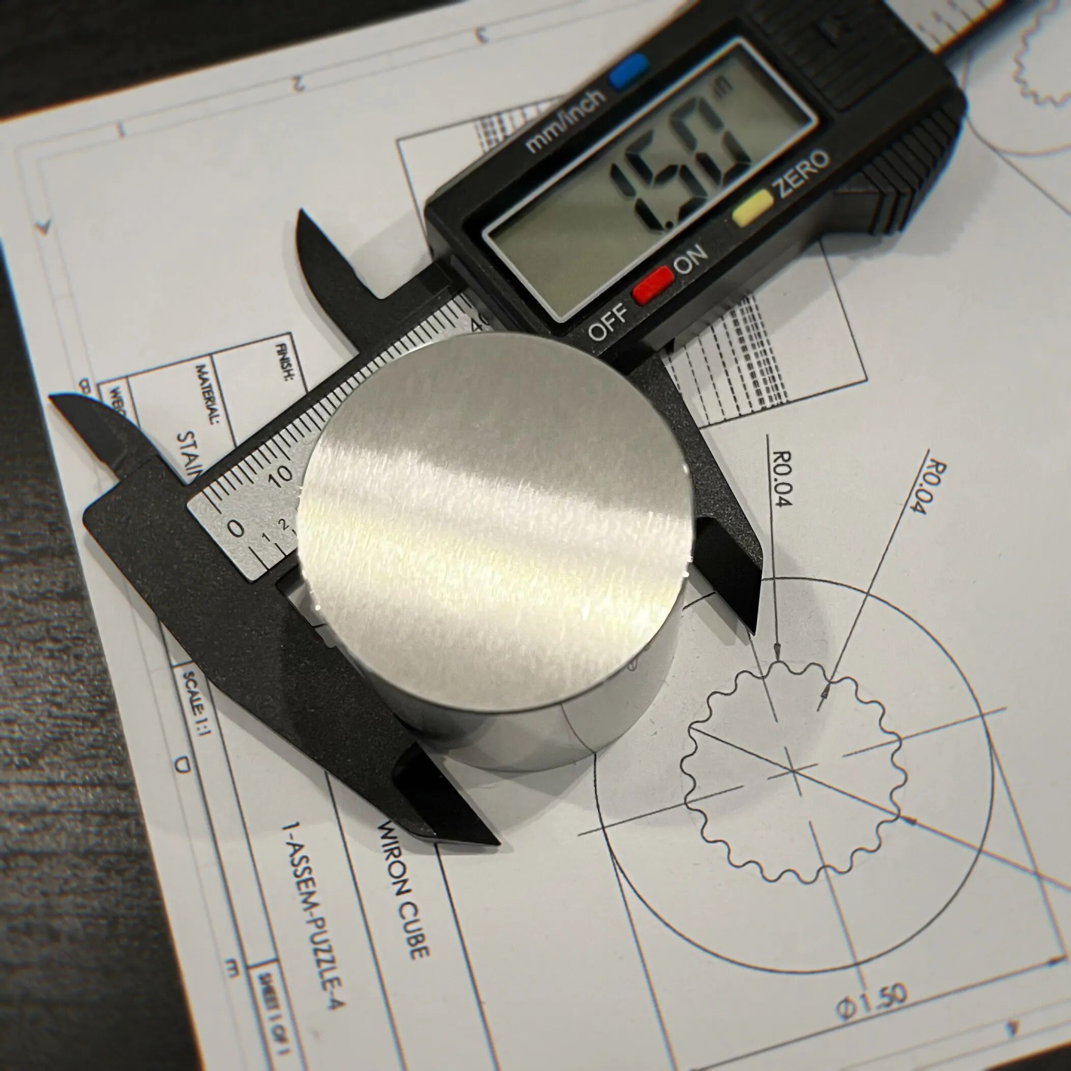 Wiron Cube™ Wire EDM Cylindrical Gear Drop High Precision Fidget Desk