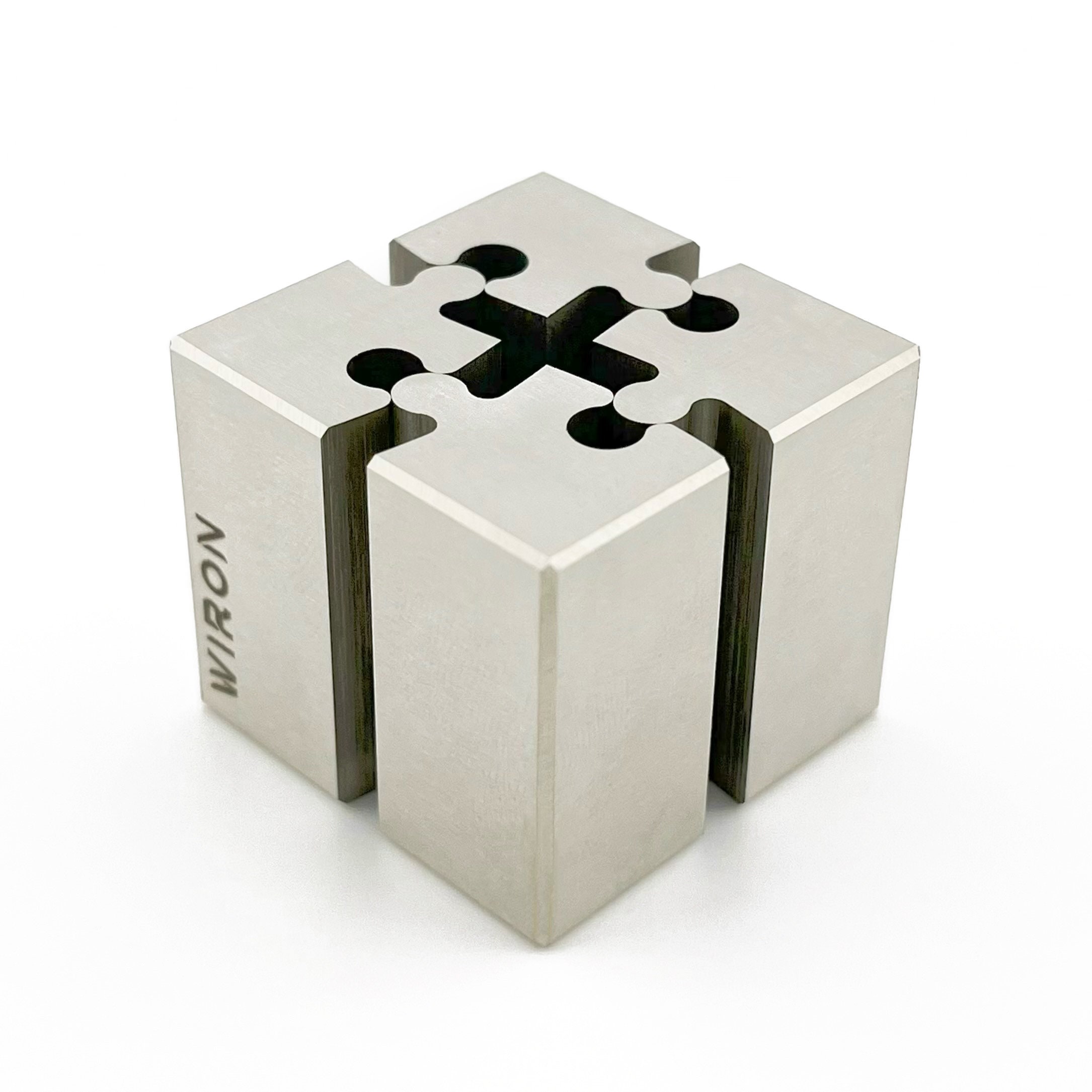 Wiron Cube™ Wire EDM Jigsaw Puzzle Pieces High Precision Fidget Desk