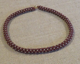 Halsband - Brun Chenillesöm