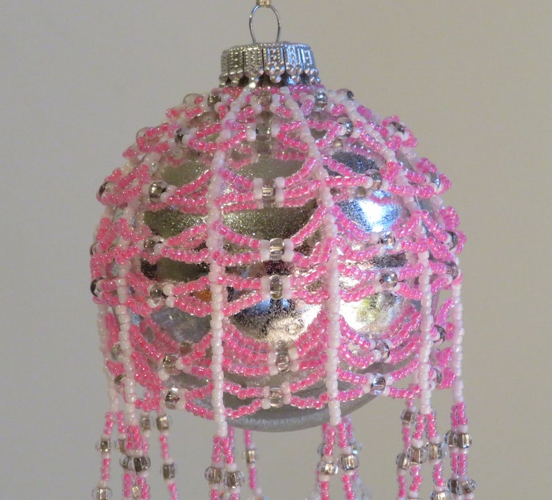 Ornament CoverDrape-Pink and White