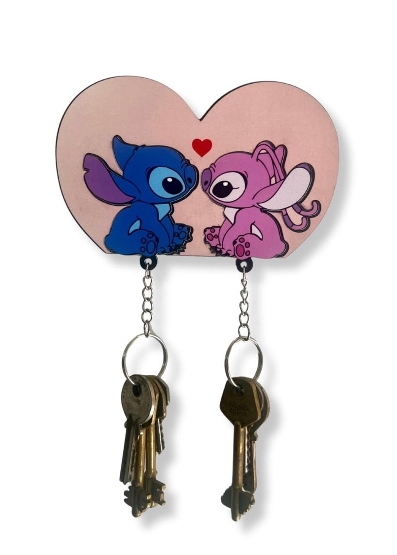 Stitch and angel key holder - Etsy 日本