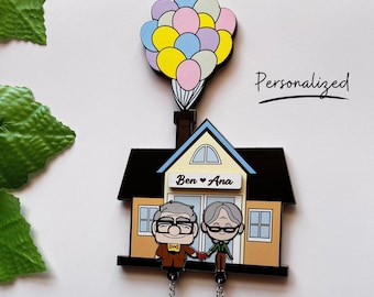 Personalized UP Keychain Longer lasting, handmade, high quality
