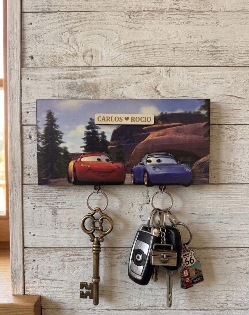 Porte-clés voiture en bois fait main de haute qualité Personalized