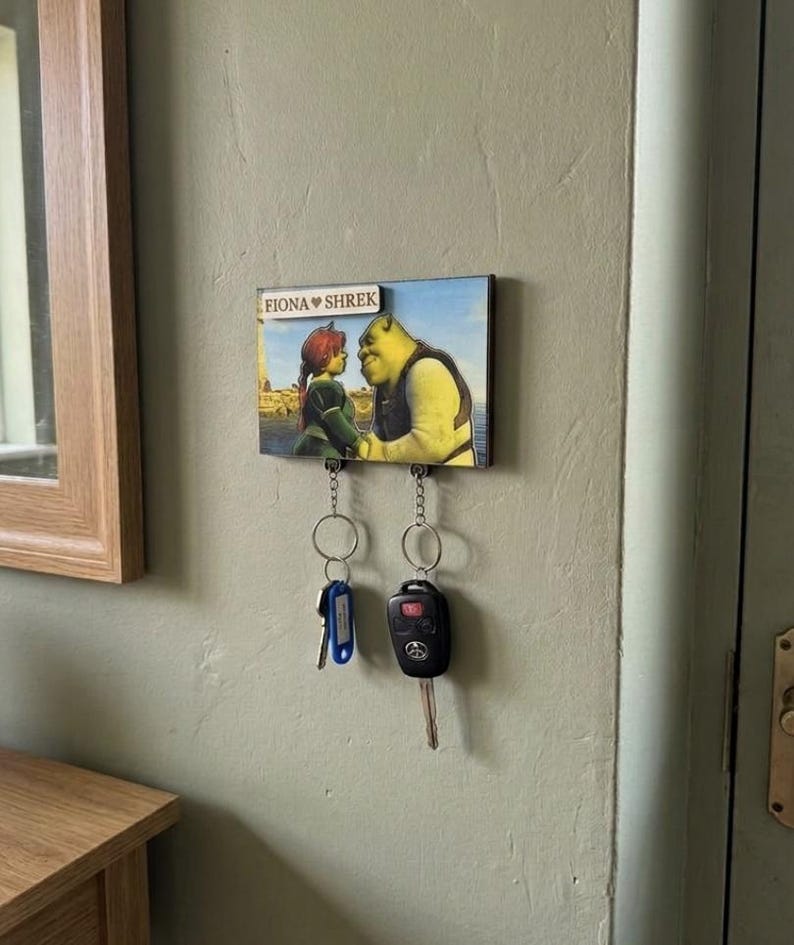 High-quality Handmade Wooden Shrek Keychain - Etsy