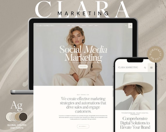 Clara WordPress Theme: Elementor Website Template for Coaches & Agencies