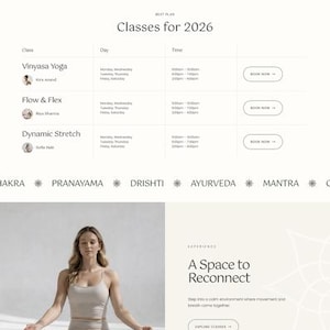 WordPress-tema för yogastudio | Hemsidemall för hälsocoacher, pilatesinstruktörer | Fitnessmärken | WooCommerce bild 3