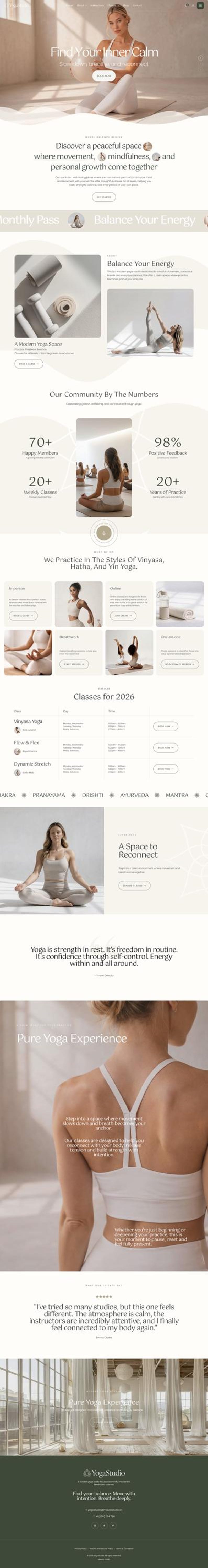 WordPress-tema för yogastudio | Hemsidemall för hälsocoacher, pilatesinstruktörer | Fitnessmärken | WooCommerce bild 3