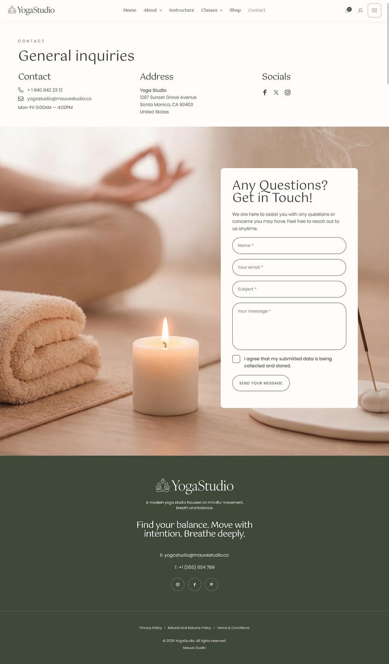 WordPress-tema för yogastudio | Hemsidemall för hälsocoacher, pilatesinstruktörer | Fitnessmärken | WooCommerce bild 7