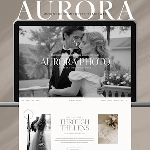 Tema de WordPress AuroraPhoto · Tema Elementor · Tema empresarial · Plantilla de sitio web para fotógrafos y organizadores de bodas