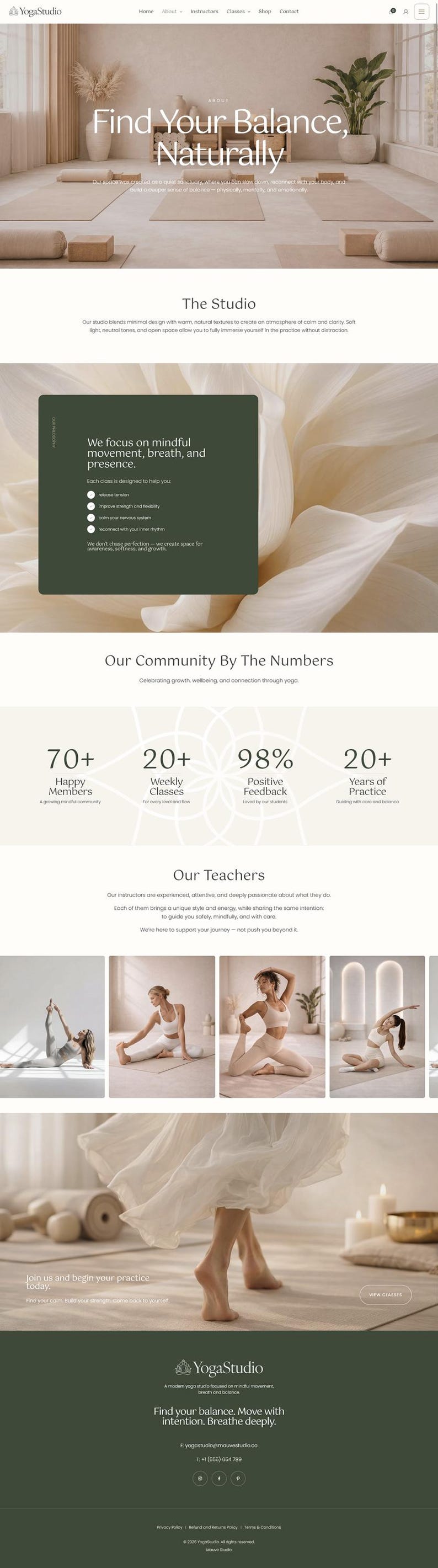 WordPress-tema för yogastudio | Hemsidemall för hälsocoacher, pilatesinstruktörer | Fitnessmärken | WooCommerce bild 4