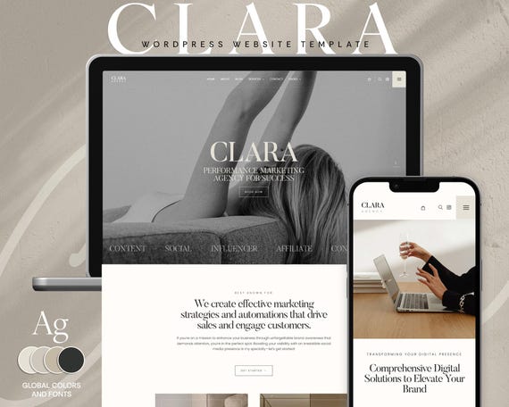 Clara WordPress Theme: Elementor Website Template for Business
