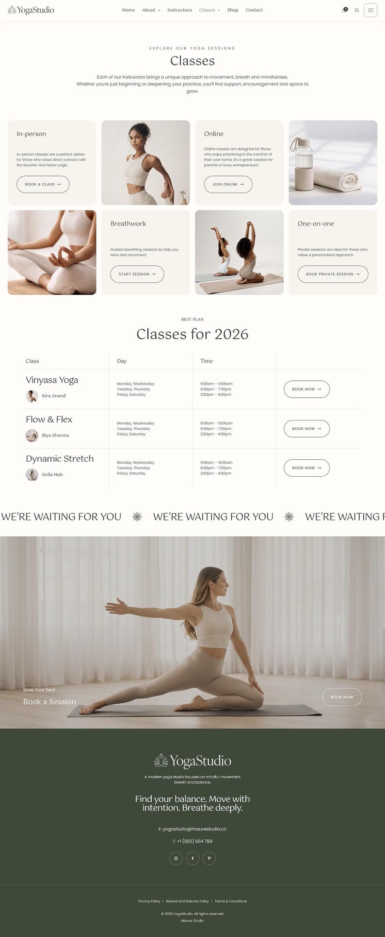 WordPress-tema för yogastudio | Hemsidemall för hälsocoacher, pilatesinstruktörer | Fitnessmärken | WooCommerce bild 6