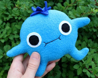 Fleece Blueberry Boy Plush - Handmade Stuffed Toy