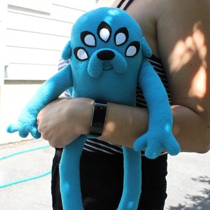 Blue Alien Jake - Handmade Fleece Plush Toy