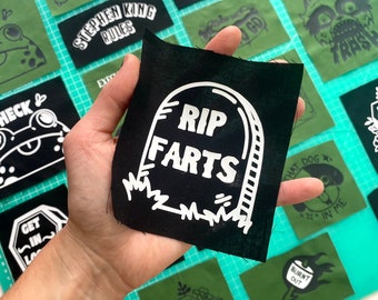 Sew on Patches- Black or Green, 20 different designs!