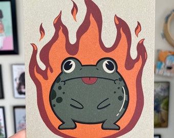 Fire Frog - 6 x 4" Postcard Art Prints