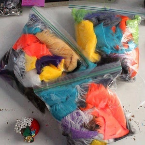 Gallon bag full of Faux fur pieces