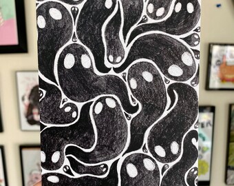 Intertwined Ghosts - 6 x 4 Postcard Art Print