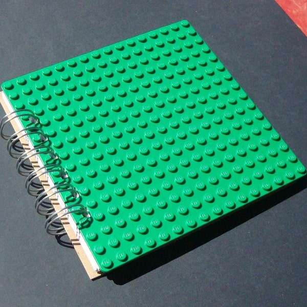 Journal spiral bound notebook made with GREEN LEGO® plate