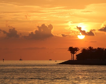 Impression photo d'art - coucher de soleil à Key West / coucher de soleil sur une île / coucher de soleil en Floride