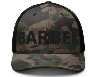 BARBER Camouflage Trucker Hat