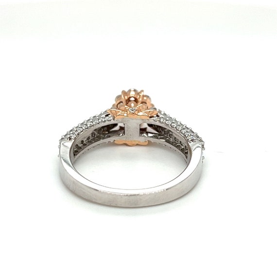 3/4ctw Diamond Floral Engagement Ring, 14kt Rose … - image 8
