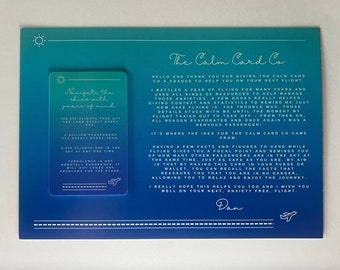 Fear of Flying - Reduce Anxiety - Calm Card Companion For Travelling by Plane To Stay Calm and Relaxed. Tackle Fear of Flying - Travel Gift