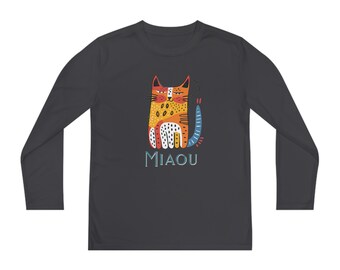 T-shirt à manches longues pour jeunes chats, français