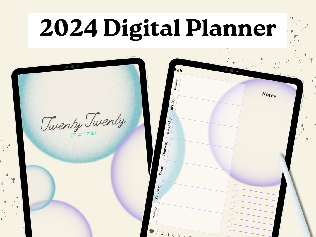 2024 Dated Digital Planner, Goodnotes Planner iPad Planner Digital ...
