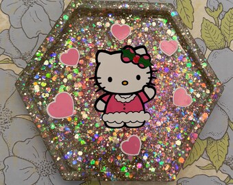 Kawaii kitty trinket dish